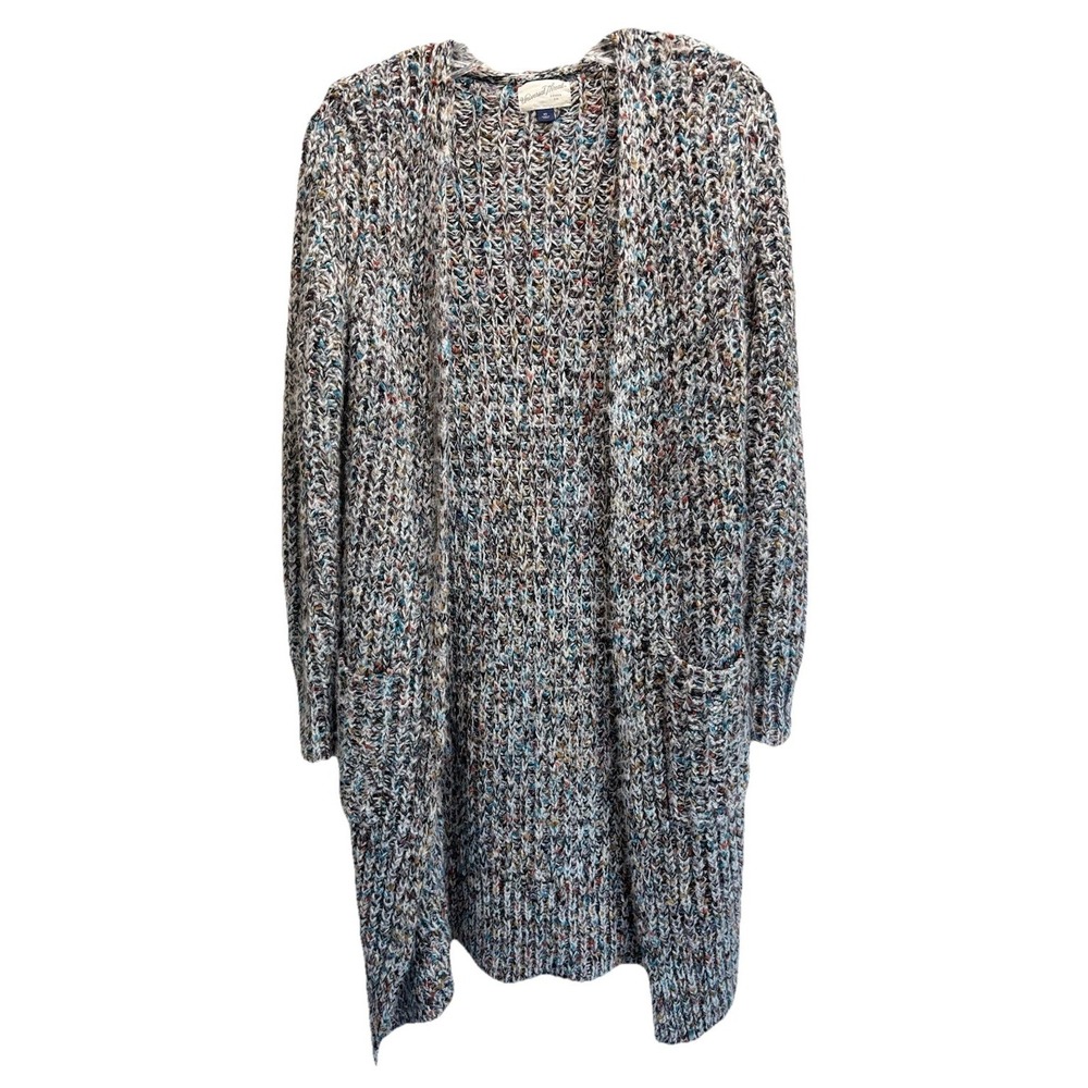 Universal Thread Open Cardigan Long Sleeve Open Knit XS-M Soft Pockets Multi